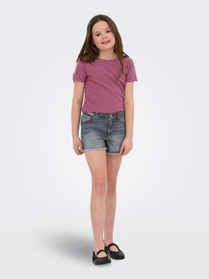 ONLY GIRLS, KOGNELLA S/S O-NECK TOP NOOS JRS - Lihtne T-särk - grape nectar