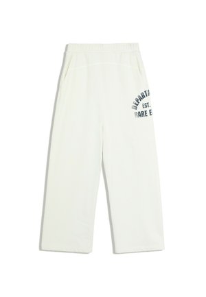 Bershka, WIDE-LEG PLUSH PRINT - TROUSERS - Pantalon de survêtement - gold-coloured