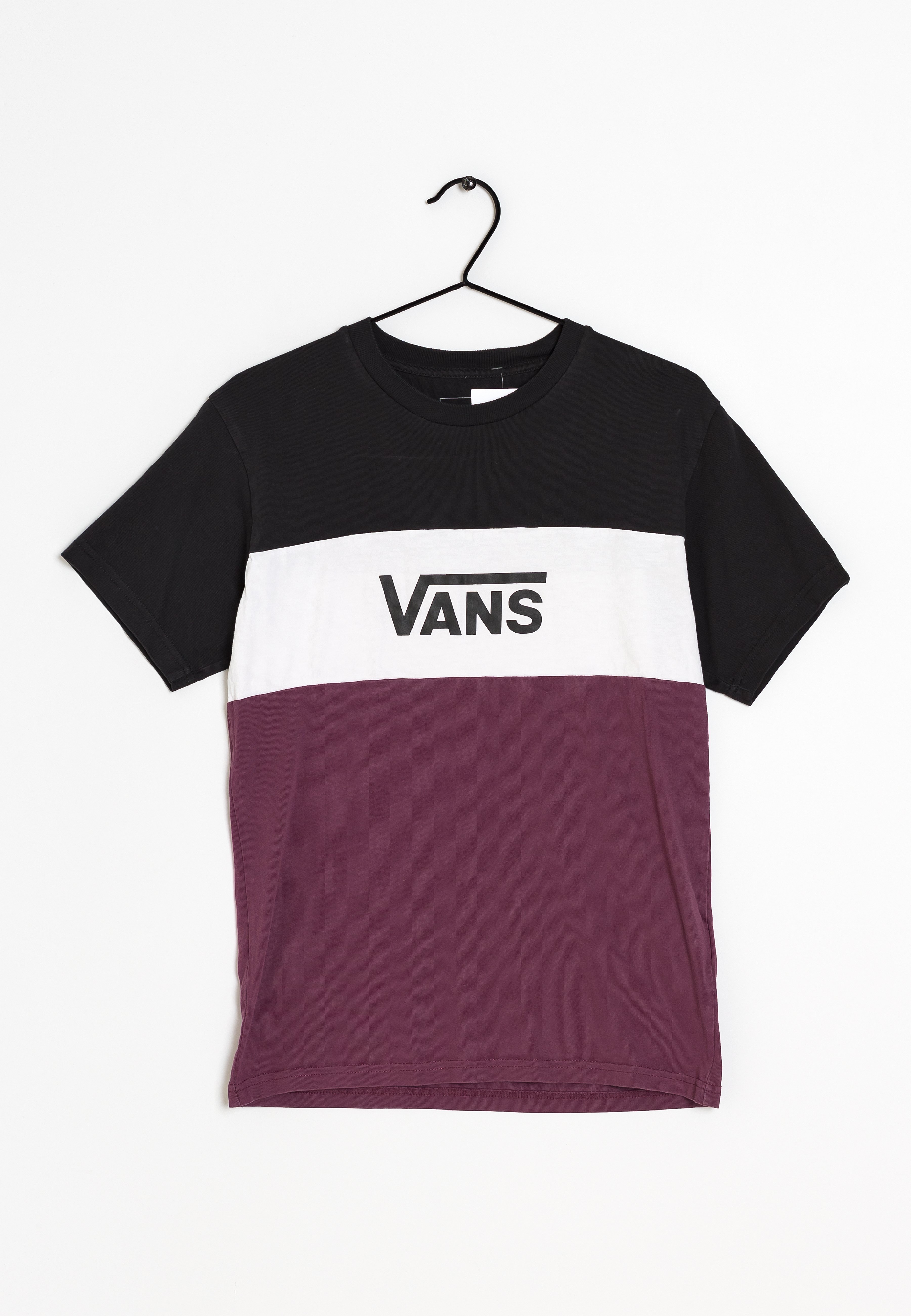 Print T-shirt - black / white / purple 
