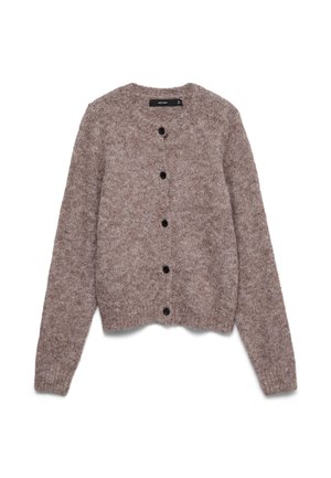 Vero Moda, VMNOVAH LS O-NECK BUTTON CARDI GA NOOS - Жилетка - brown lentil melange