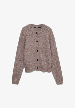 Vero Moda, VMNOVAH LS O-NECK BUTTON CARDI GA NOOS - Жилетка - brown lentil melange