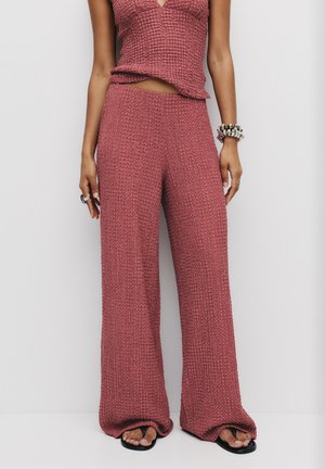 CREASED-EFFECT STRAIGHT - Broek - bordeaux