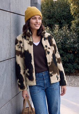 Cecil, TEDDY JACKET WITH SOFTSHELL DETAILS - Veste polaire - pearl beige