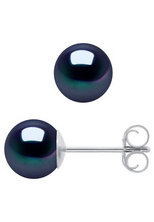 NELLY EARRINGS FRESHWATER PEARL 6-7 MM FINE SILVER 925/1000 AAA+ - Boucles d'oreilles - bleu nuit