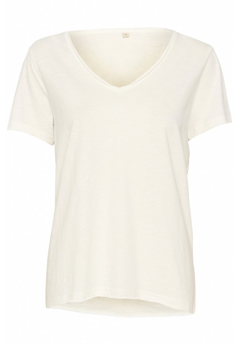 Cream T-shirt basic zwart