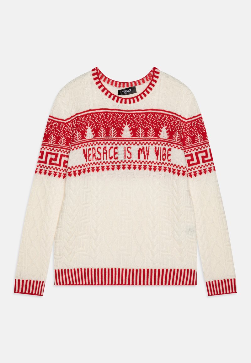 Versace - RESPONSIBLE FAREISLE UNISEX - Jersey de punto - ivory, Ampliar