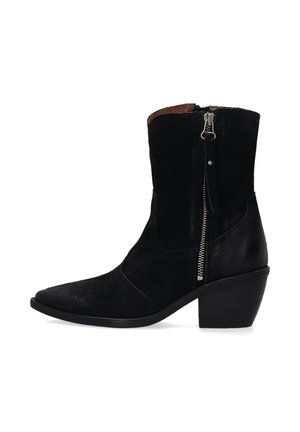 Cowboy/biker ankle boot - black