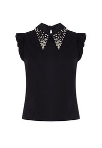 adL STONE COLLAR - Bluse - black