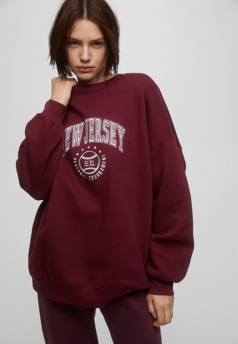 PULL&BEAR NYC Sweater mottled light red/lichtrood gemêleerd