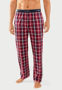 s.Oliver WEB - Trousers - rot kariert