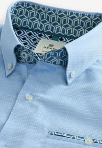 Next TRIMMED  SHORT SLEEVE  - Vapaa-ajan kauluspaita - light blue