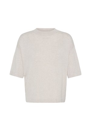 Fransa, FRMARY PU 13 - T-shirt basic - oatmeal melange