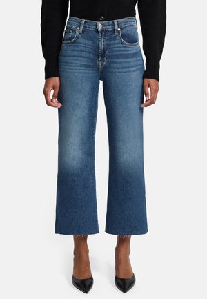 CROPPED ALEXA - Flared Jeans - mid blue