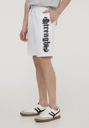 BERMUDA SCRITTA GOTICA - Pantaloni sportivi - bianco ottico