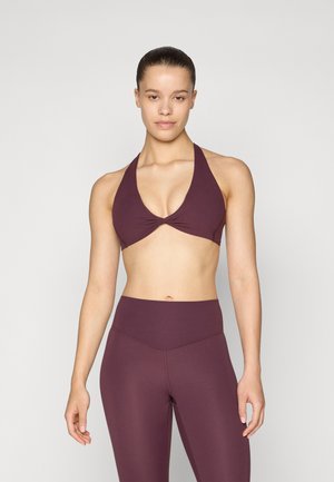 PURELUXE PLUNGE LOW IMPACT BRA - Light support sports bra - oxblood