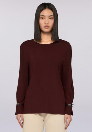 CON SCOLLO A FIBBIE SUI POLSI - Blouse - brown bologna