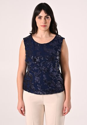 CURVY PAILLETTES  - Camicetta - blu navy