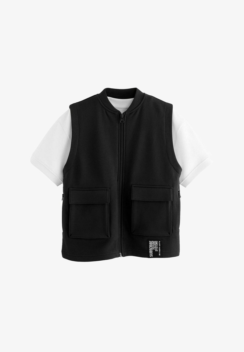 Next UTILITY FRONT SET REGULAR FIT - Waistcoat - black white