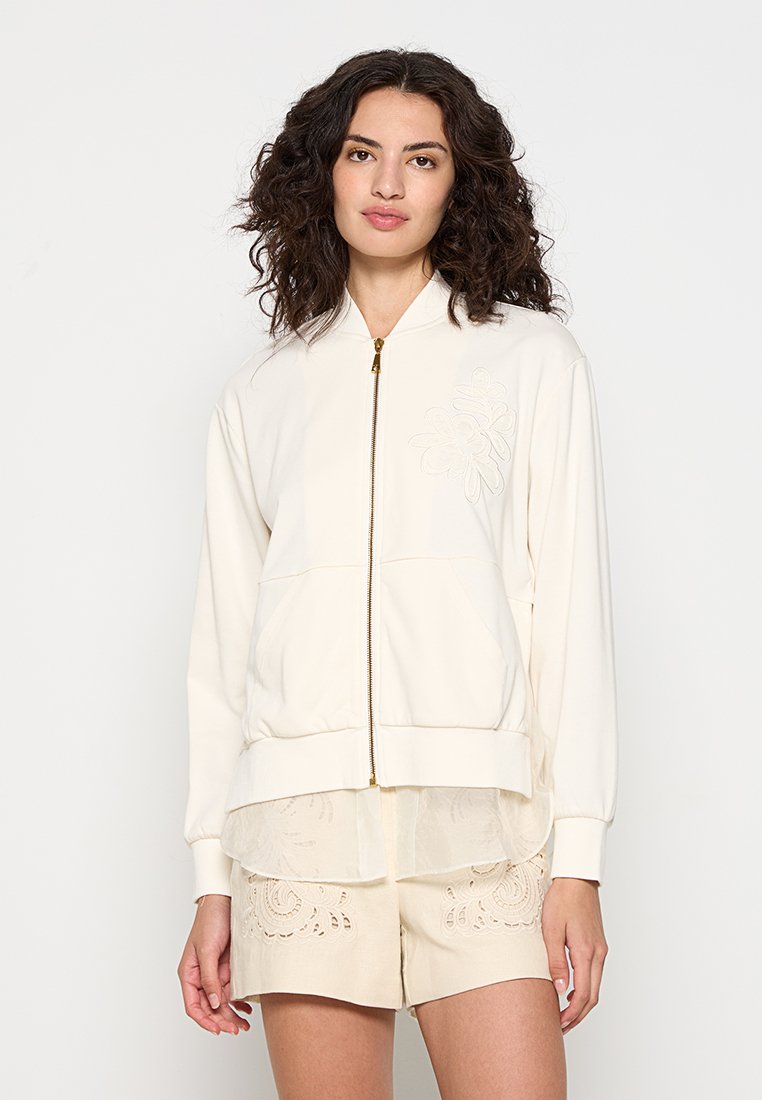 TWINSET Sweater met rits crème