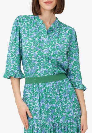 Noa Noa BELLANN - Button-down blouse - print blue green