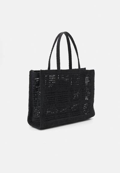 Tory Burch ELLA HAND CROCHETED LARGE TOTE - Shopping bag - black