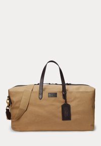 LEATHER TRIM CANVAS DUFFEL - Weekend bag - montana khaki/brown