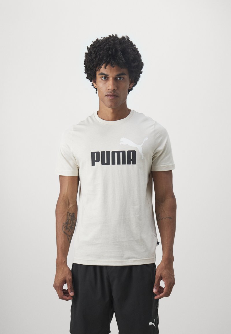 Puma ESS COL LOGO - Marškinėliai su spaudiniu - alpine snow