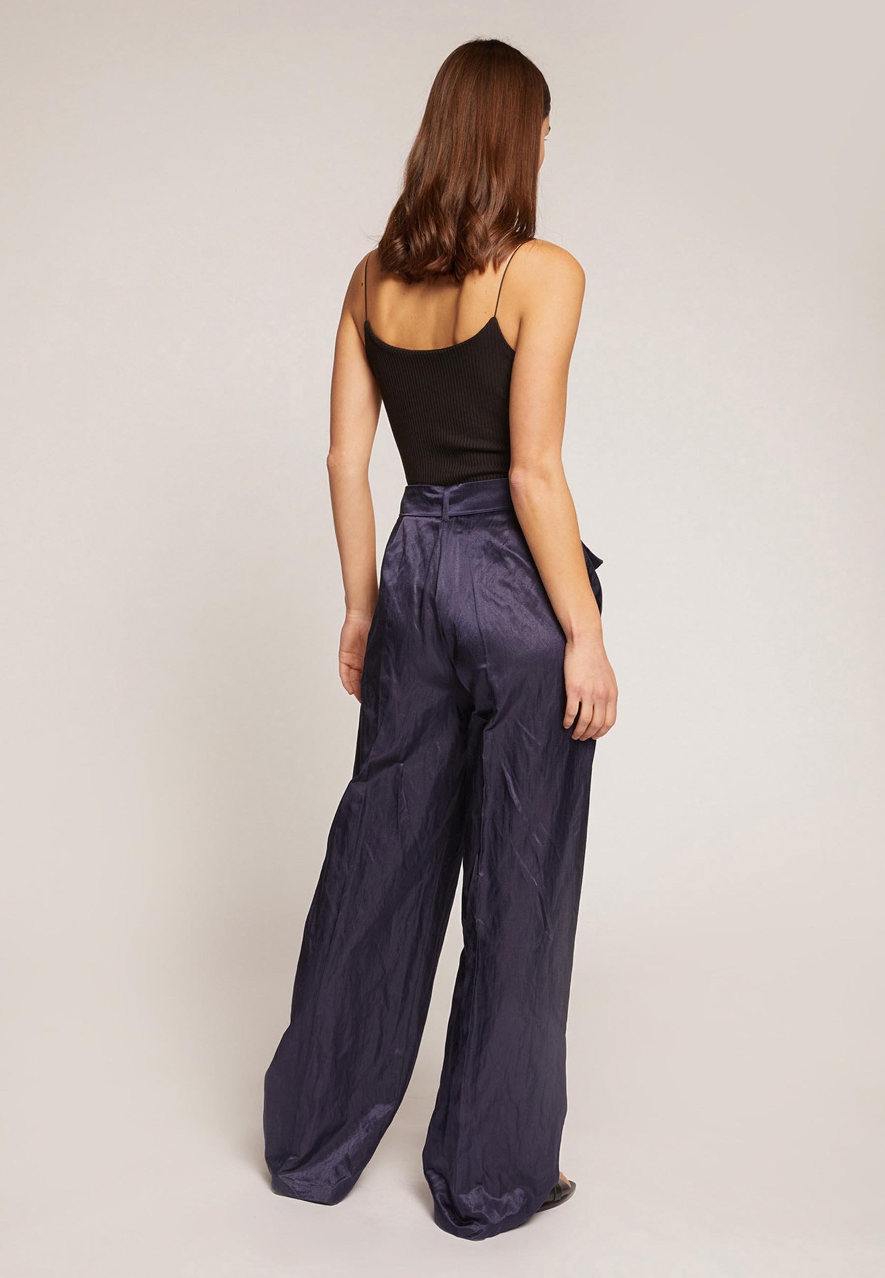 Motivi LARGHI LUCIDI - Pantaloni - blu - Zalando.it