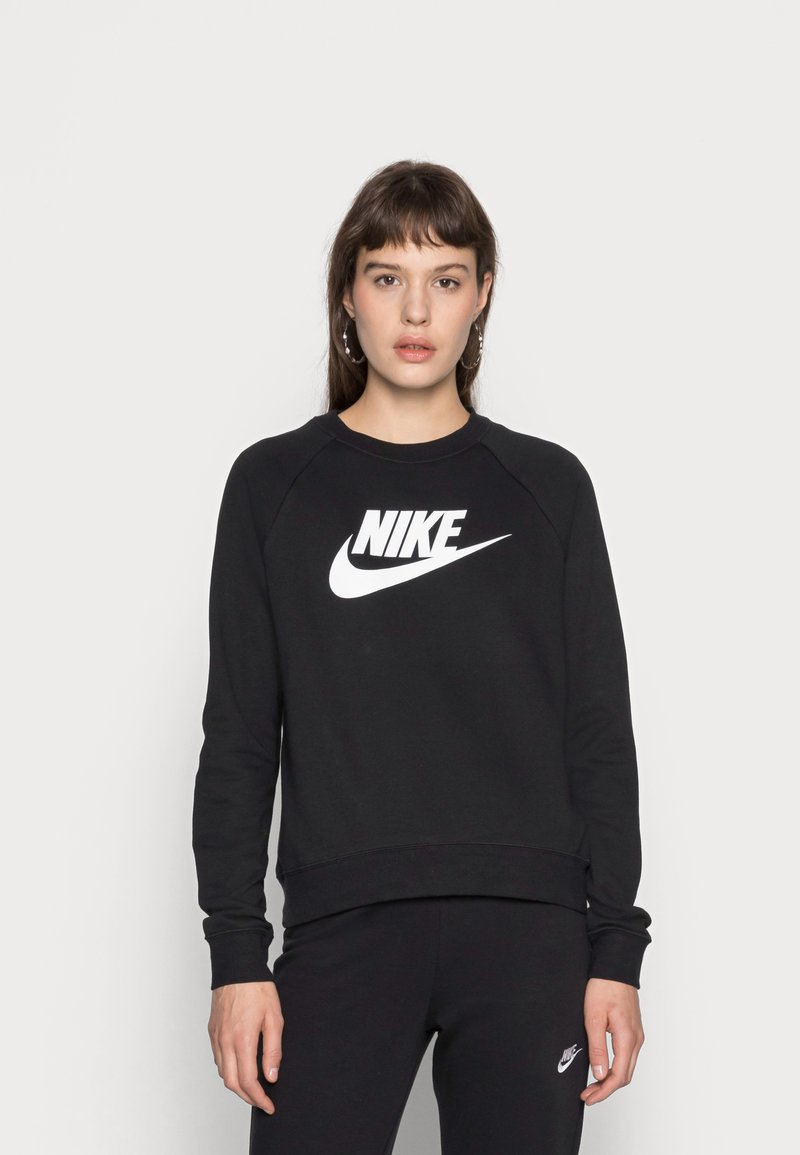 Nike Sportswear W NSW ESSNTL CREW FLC HBR - Sweatshirt - black/white