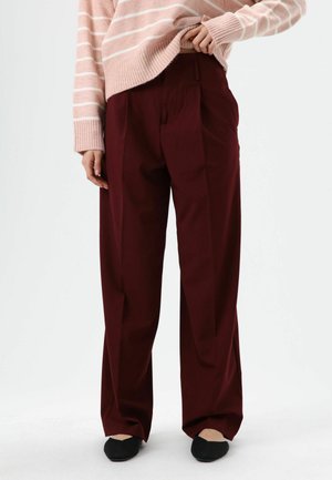 HIGH WAIST - Broek - burgundy