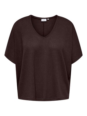 ONLY Carmakoma, TOP CARTAMMI TOP - T-shirt basique - black coffee