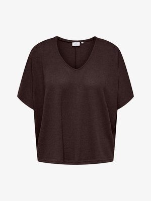 ONLY Carmakoma, TOP CARTAMMI TOP - Camiseta básica - black coffee