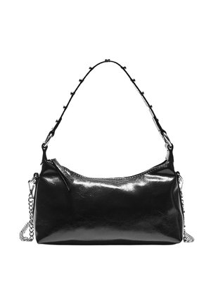 STUDDED HALF-MOON SHOULDER  - Håndtasker - black