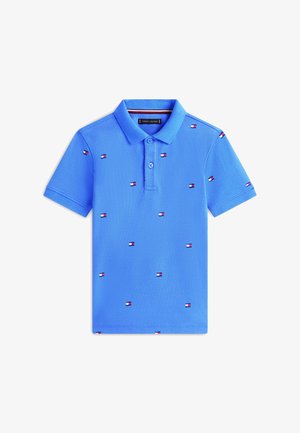 Tommy Hilfiger, REGULAR FIT WAVY FLAG EMBROIDERY POLO SHIRT - Polokošeľa - empire blue