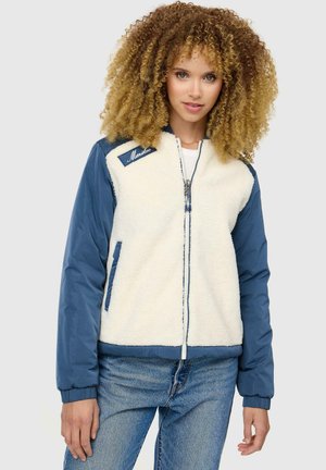 COLLEGE SAYOO - Fleece jacket - offwhite dusty blue