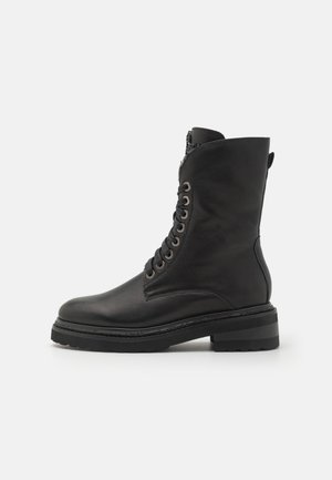 Schnürstiefelette - black