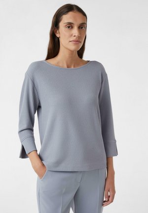 STRUKTURIERTES MIT 3/4-ÄRMELN UND U-BOOT-AUSSCHNITT - Jumper - blau