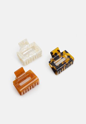 3 PACK - Hair Styling Accessory - brown/beige