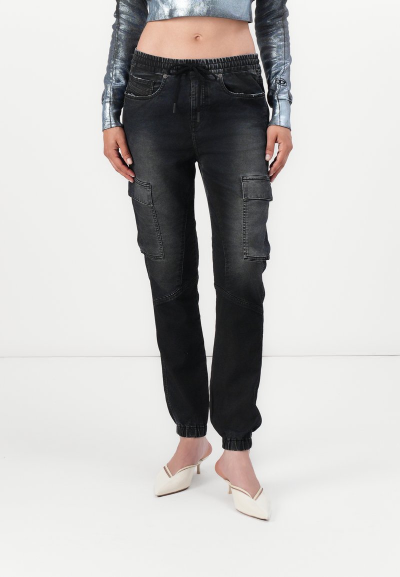 Diesel Cargobroek zwart denim/blackdenim