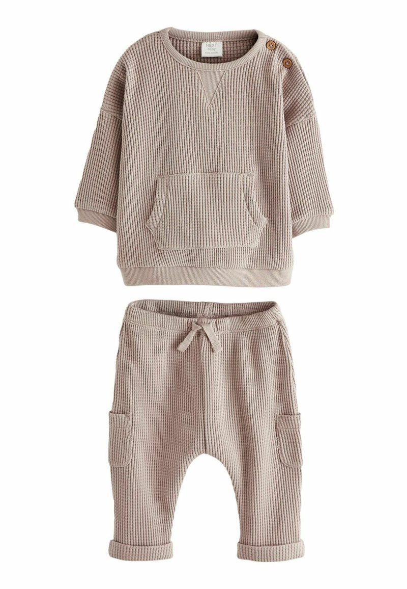 Next COSY JOGGERS 2 PIECE SET STANDARD - Træningssæt - neutral waffle
