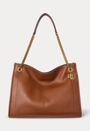 Lauren Ralph Lauren PEBBLED LEATHER LARGE BRADLEY TOTE BAG - Cabas - tan