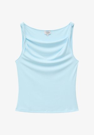 & OTHER STORIES, & OTHER STORIES TWIST-SHOULDER JERSEY TOP - Top - light blue