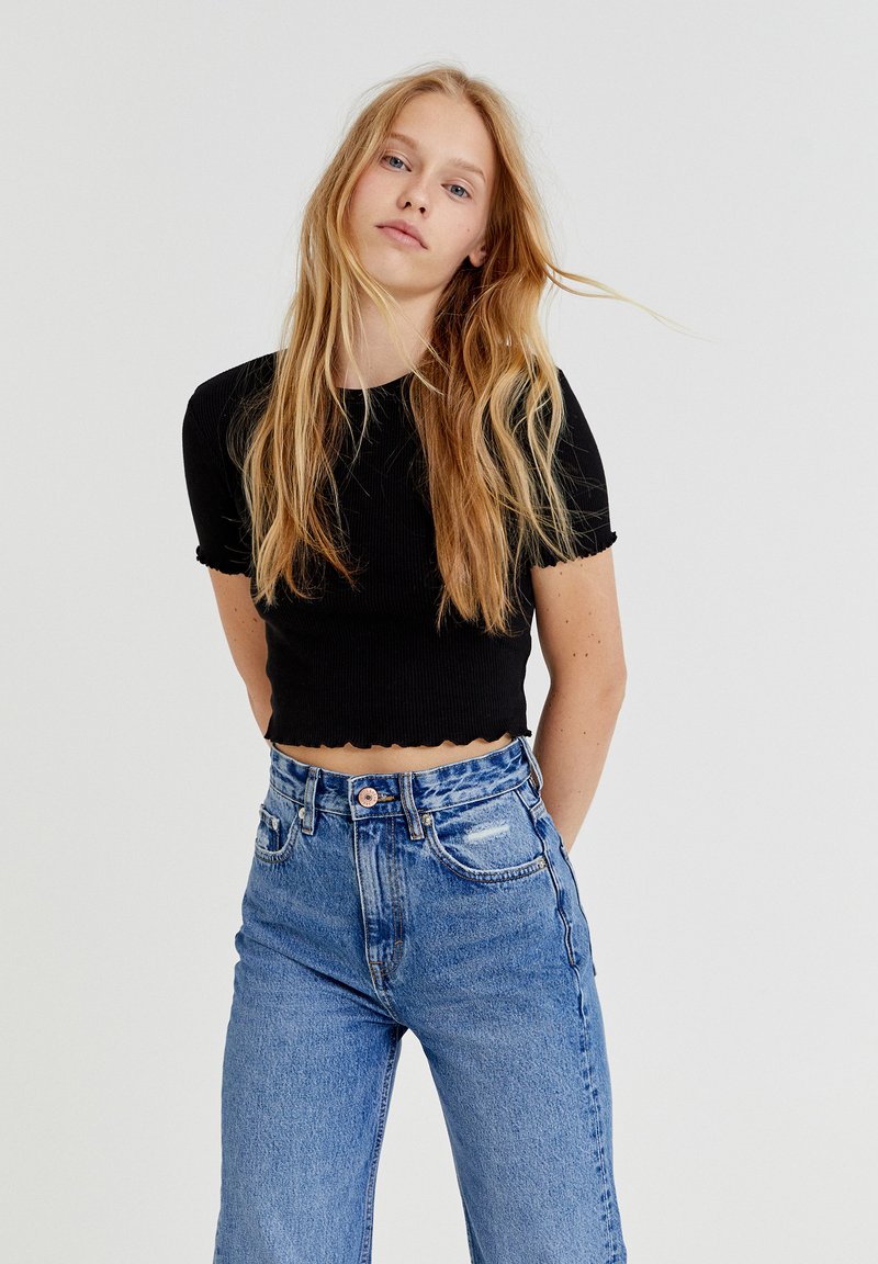 Damen T-Shirts | PULL&BEAR T-Shirt basic black/schwarz - NM23319 Damen T-Shirts | PULL&BEAR T-Shirt basic black/schwarz - NM23319