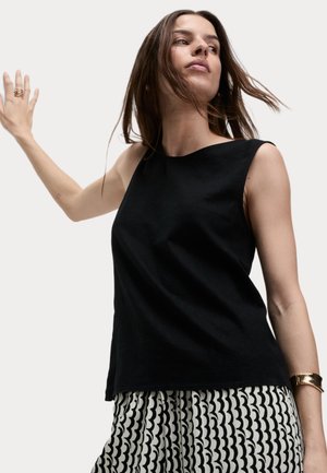 RICH CROSS BACK TANK  - Blouse - black