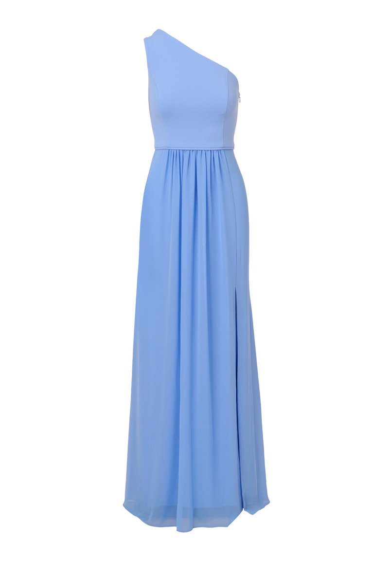 adrianna papell ice blue dress Adrianna Papell Womens Sequined One Shoulder Formal Dress Blue 4