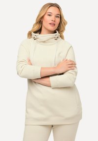 Ulla Popken MIT STEHKRAGEN RAGLANFORM LANGE ÄRMEL  - Sudadera - vanilla