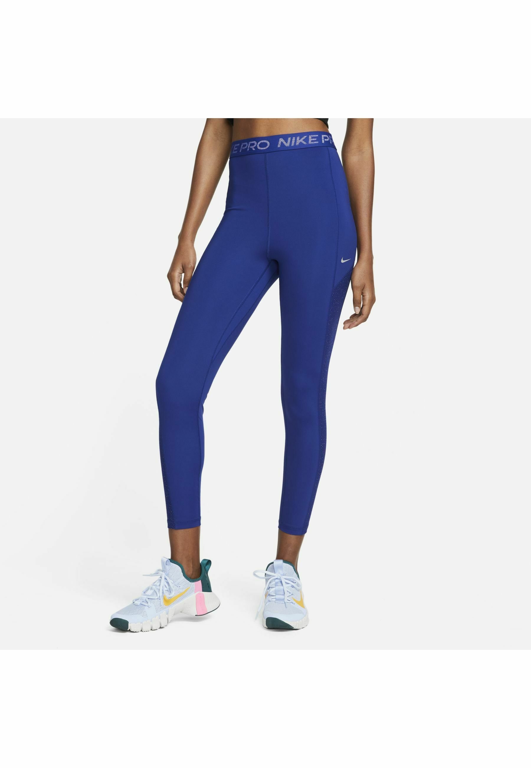 Nike Performance HOGE TAILLE - Leggings - deep royal blue/particle grey/blu  reale - Zalando.it