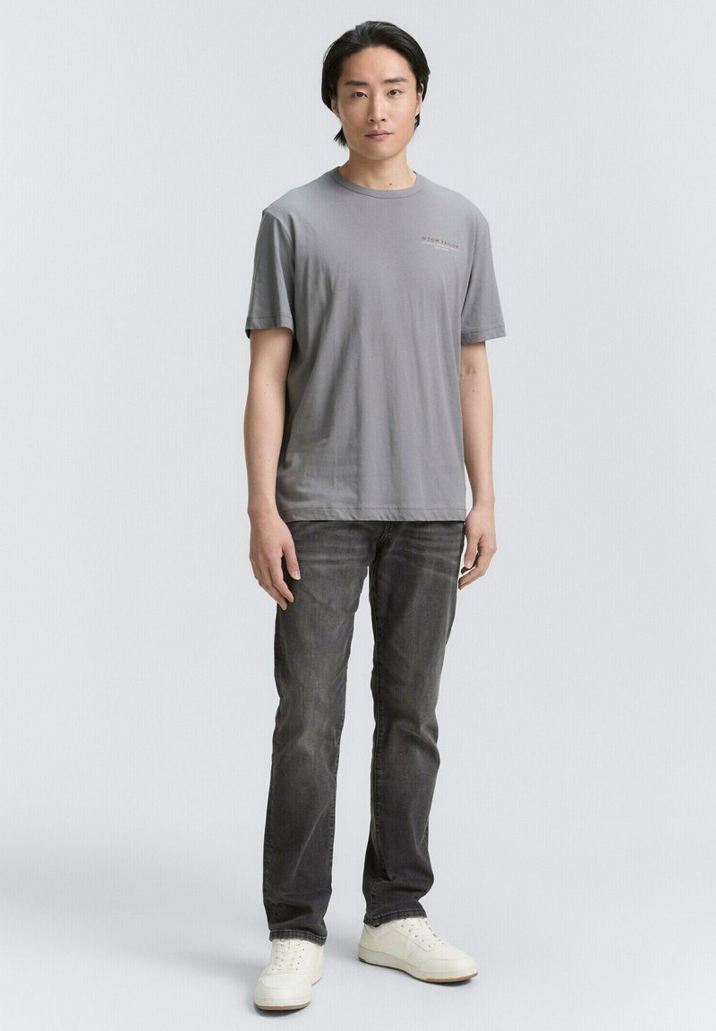 TOM TAILOR DENIM RELAXED - Camiseta Estampada - White/blanco