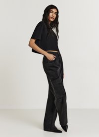 Calliope CROP  - T-shirt basic - ultrablack