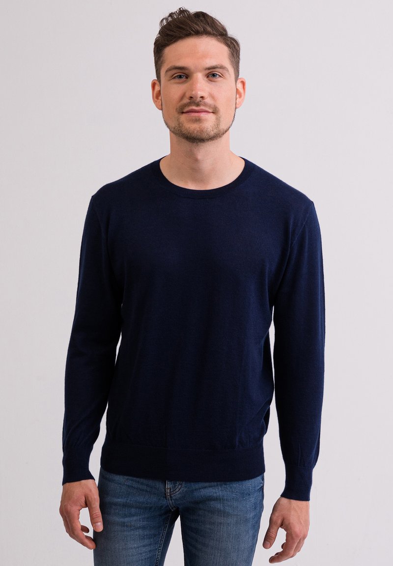 CASH-MERE RUNDHALS  - Pullover - marine blau